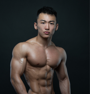 Buff Asian male stripper